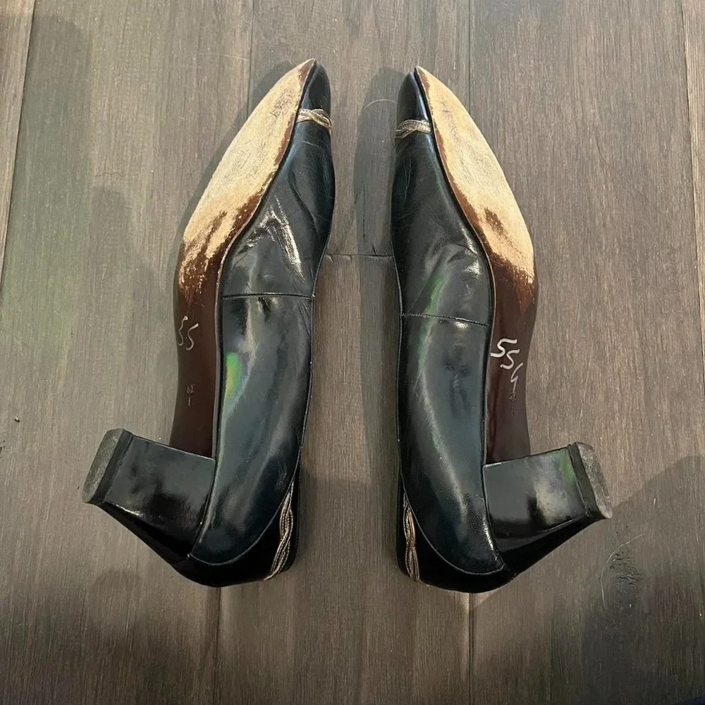 Navy blue vintage Bally heels, size 5.5 - Picture 6 of 8